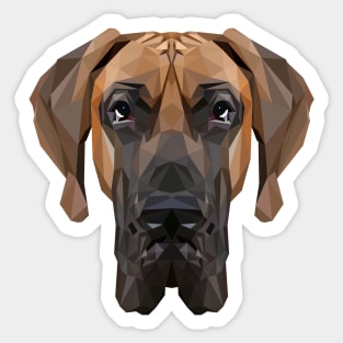 Great Dane Low Poly Art Sticker